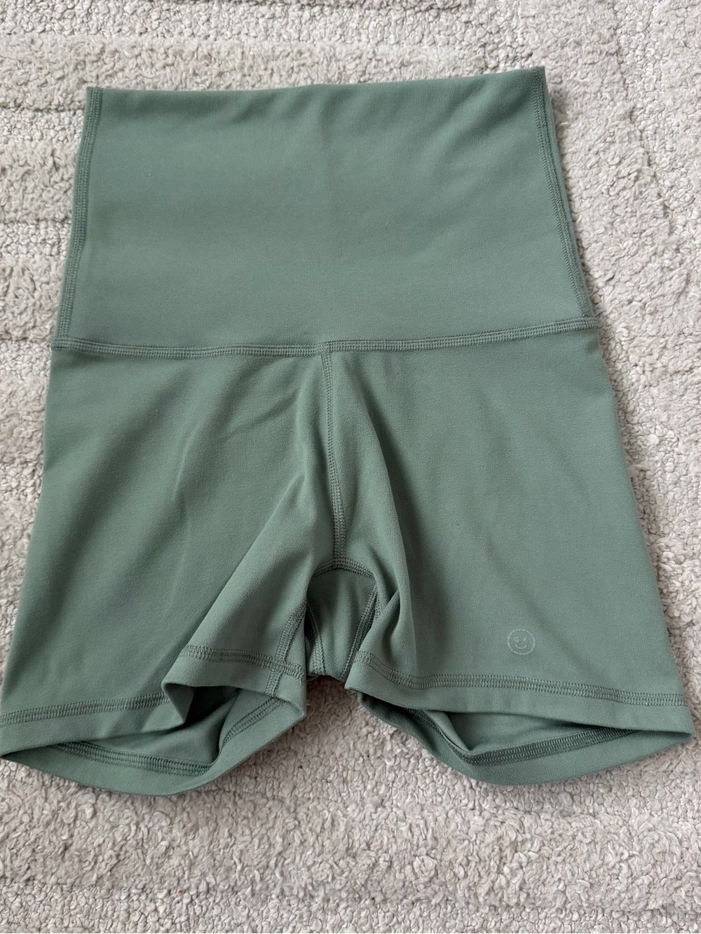 Gilly Hicks Olive Green High-Rise Bike Shorts